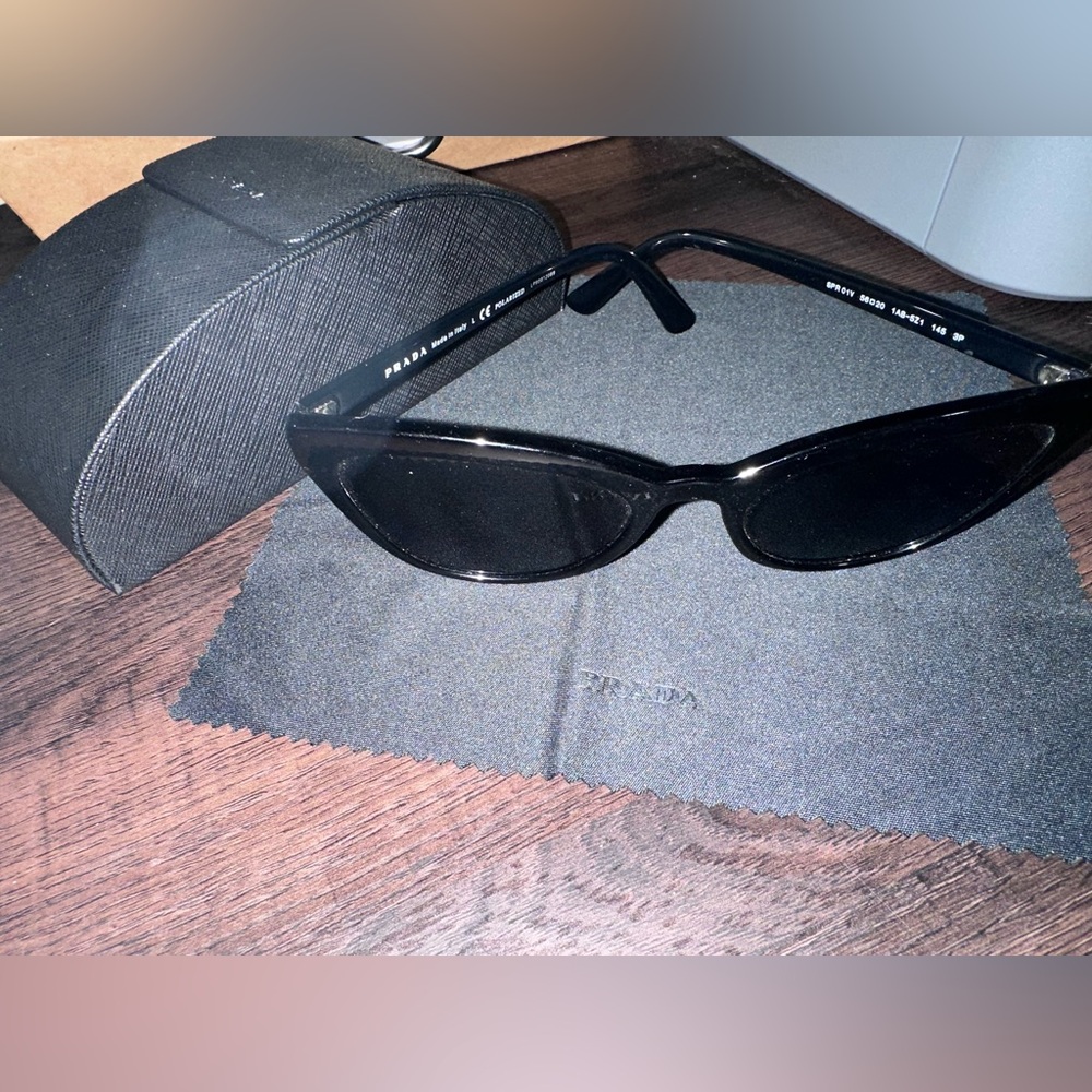 Prada Black Cat-Eye Sunglasses